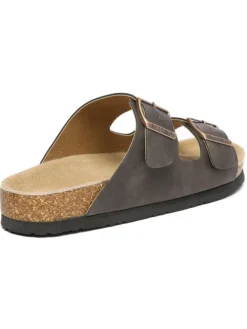 Leder Sandalen Duck in Braunes geöltes Leder><noscript><img width=