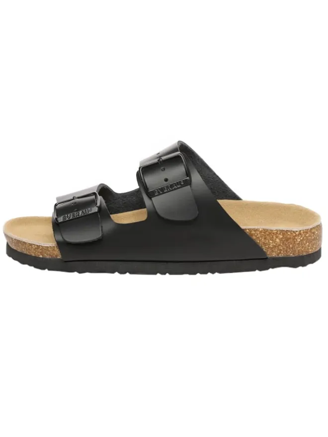 EVERAU Australia Hausschuhe|Sandalen & Pantoletten^Leder Sandalen Duck in Schwarzes Leder