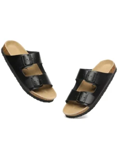 EVERAU Australia Hausschuhe|Sandalen & Pantoletten^Leder Sandalen Duck in Schwarzes Leder
