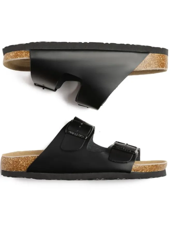EVERAU Australia Hausschuhe|Sandalen & Pantoletten^Leder Sandalen Duck in Schwarzes Leder