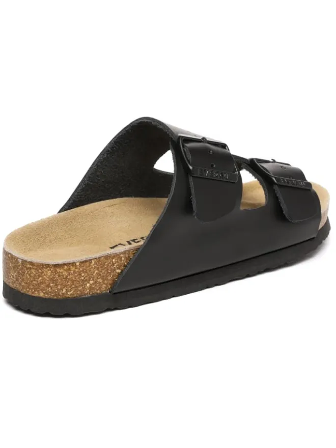 EVERAU Australia Hausschuhe|Sandalen & Pantoletten^Leder Sandalen Duck in Schwarzes Leder