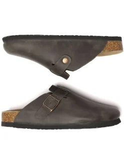 Leder Sandalen Hardhead in Braunes geöltes Leder><noscript><img width=