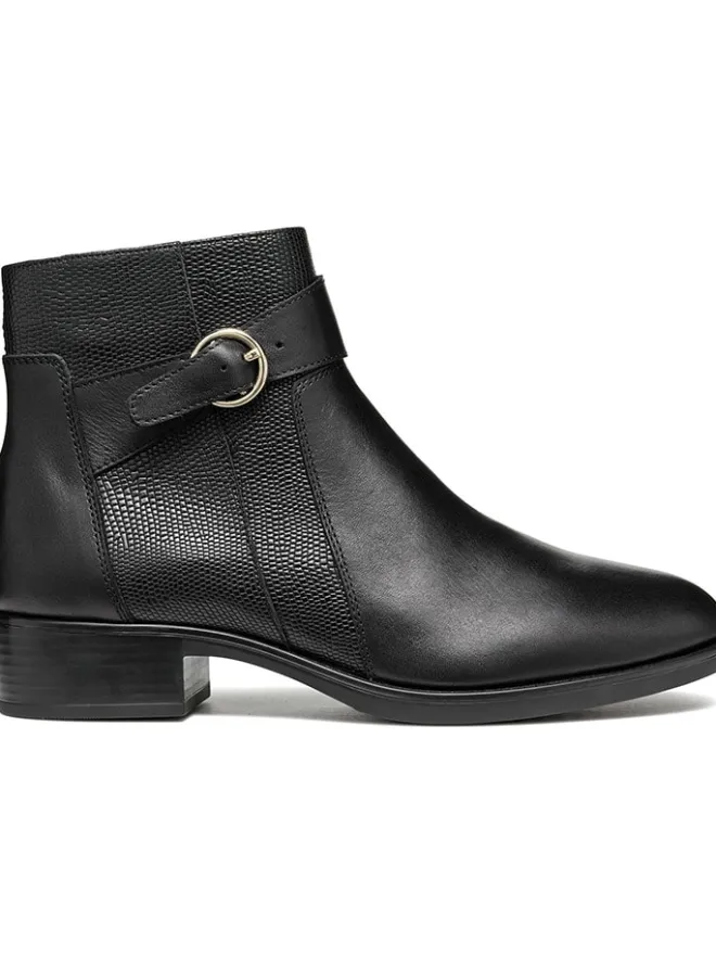 Geox Stiefeletten^Leder-Ankle-Boots "Felicity" in Schwarz