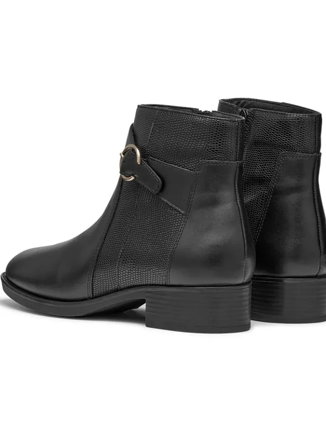 Geox Stiefeletten^Leder-Ankle-Boots "Felicity" in Schwarz