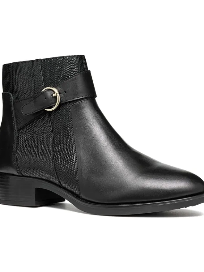 Geox Stiefeletten^Leder-Ankle-Boots "Felicity" in Schwarz