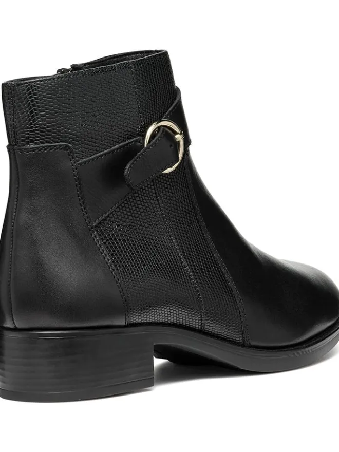 Geox Stiefeletten^Leder-Ankle-Boots "Felicity" in Schwarz