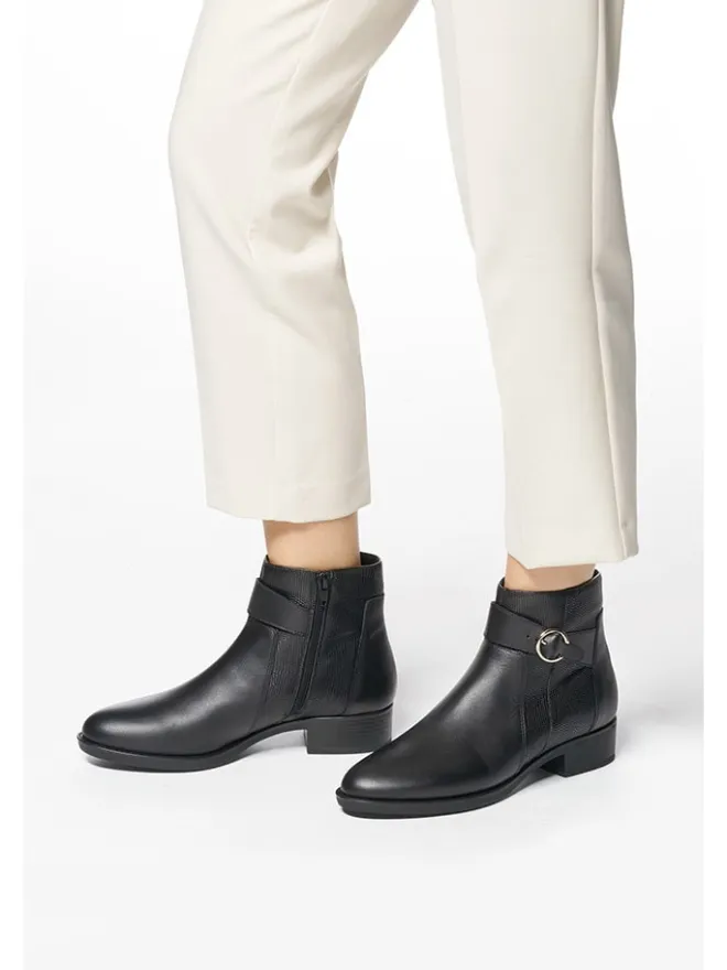Geox Stiefeletten^Leder-Ankle-Boots "Felicity" in Schwarz