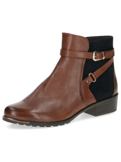 Caprice Stiefeletten^Leder-Ankle-Boots in Hellbraun
