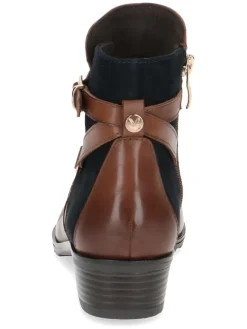 Caprice Stiefeletten^Leder-Ankle-Boots in Hellbraun