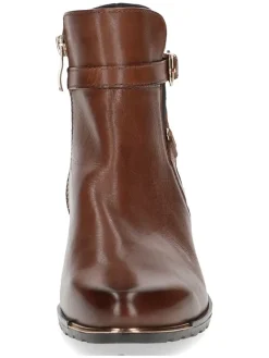 Caprice Stiefeletten^Leder-Ankle-Boots in Hellbraun