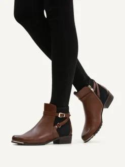 Caprice Stiefeletten^Leder-Ankle-Boots in Hellbraun