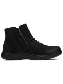 Clarks Stiefeletten^Leder-Ankle-Boots in Schwarz
