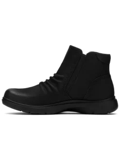 Clarks Stiefeletten^Leder-Ankle-Boots in Schwarz