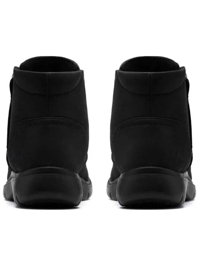Clarks Stiefeletten^Leder-Ankle-Boots in Schwarz