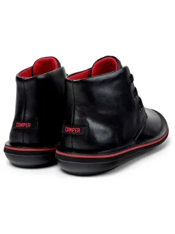 Leder-Ankle-Boots in Schwarz><noscript><img width=