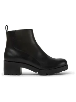 Camper Stiefeletten^Leder-Ankle-Boots in Schwarz