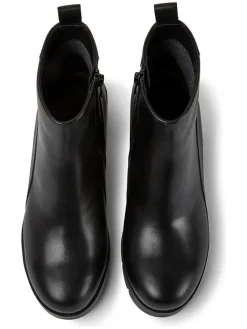 Camper Stiefeletten^Leder-Ankle-Boots in Schwarz