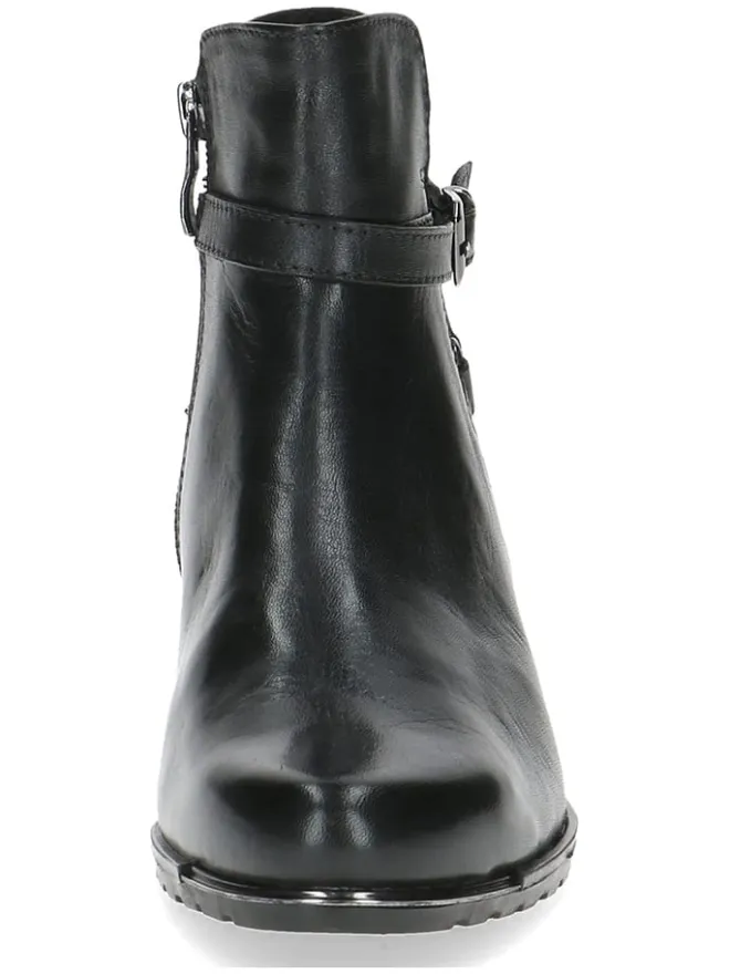 Leder-Ankle-Boots in Schwarz>Caprice New