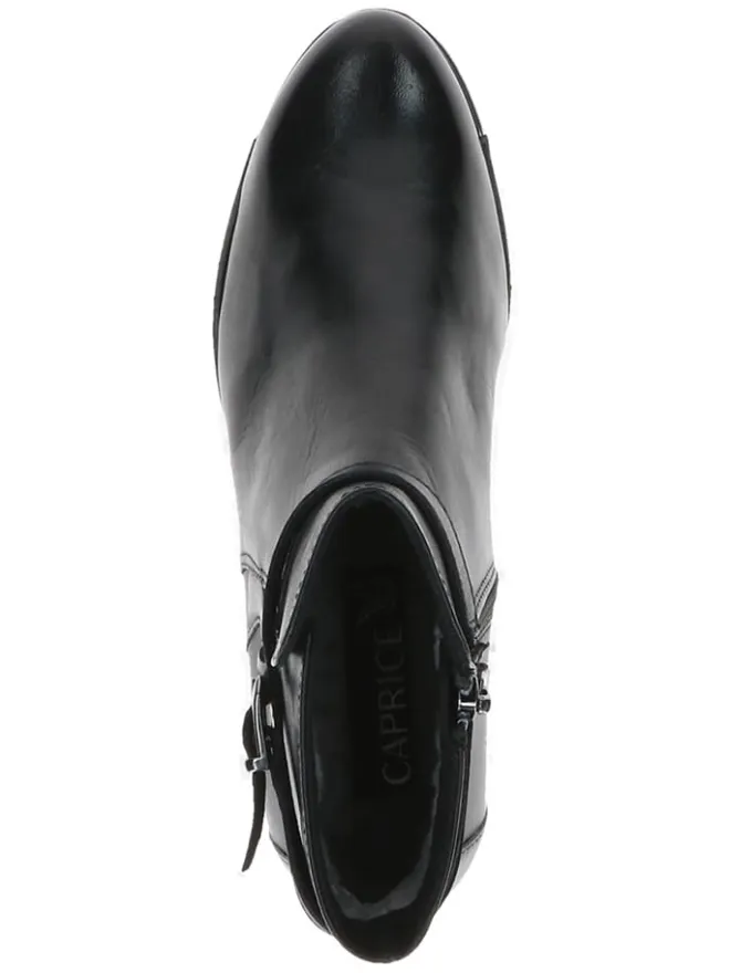Leder-Ankle-Boots in Schwarz>Caprice New