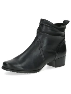 Leder-Ankle-Boots in Schwarz>Caprice Sale