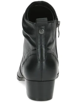 Leder-Ankle-Boots in Schwarz><noscript><img width=