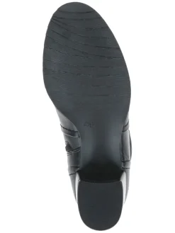 Leder-Ankle-Boots in Schwarz><noscript><img width=
