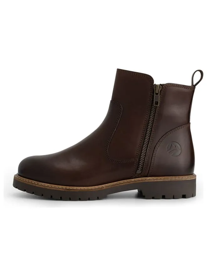 Leder-Ankle-Boots "Karup" in Braun>TRAVELIN' Outlet