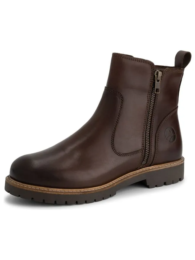 Leder-Ankle-Boots "Karup" in Braun>TRAVELIN' Outlet