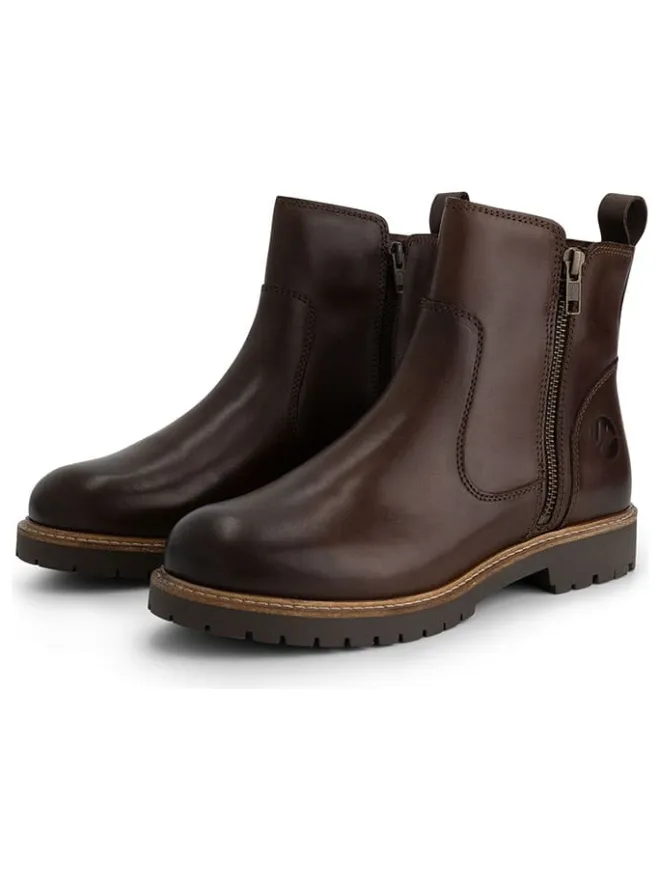 Leder-Ankle-Boots "Karup" in Braun>TRAVELIN' Outlet