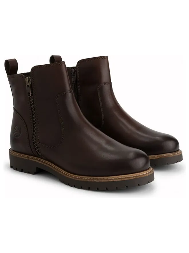 Leder-Ankle-Boots "Karup" in Braun>TRAVELIN' Outlet