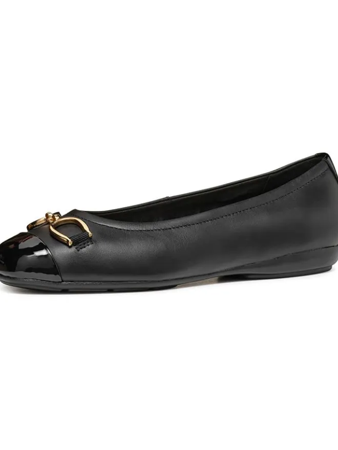 Leder-Ballerinas "Annytah" in Schwarz>Geox Discount