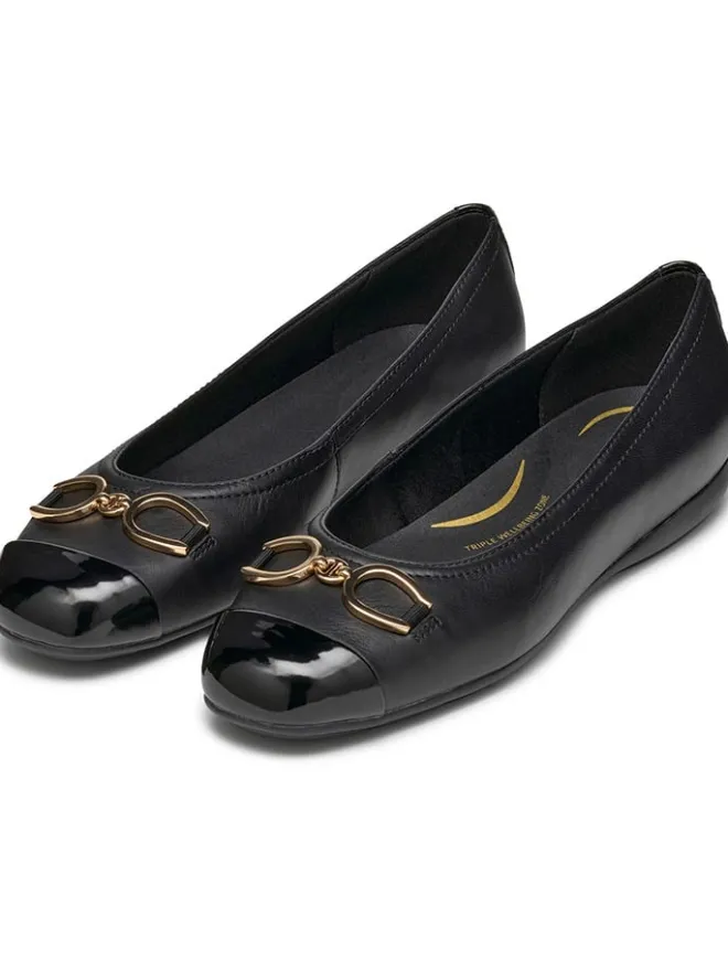 Leder-Ballerinas "Annytah" in Schwarz>Geox Discount
