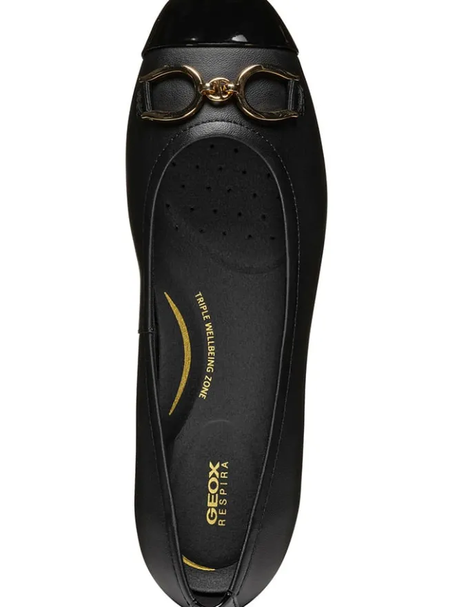 Leder-Ballerinas "Annytah" in Schwarz>Geox Discount