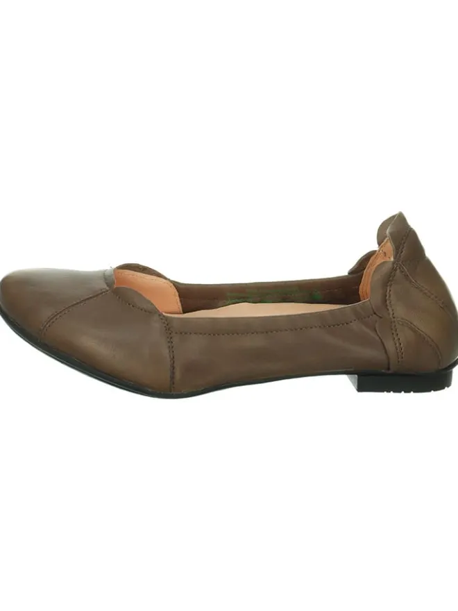 Leder-Ballerinas "Balla" in Khaki>Think! Best