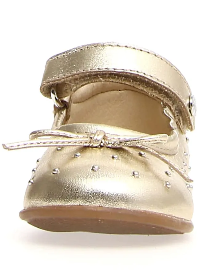 Leder-Ballerinas "Bunnyhops" in Gold>Naturino Clearance