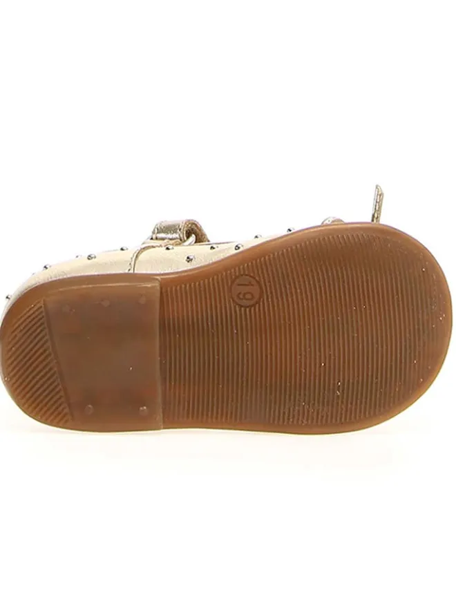 Leder-Ballerinas "Bunnyhops" in Gold>Naturino Clearance