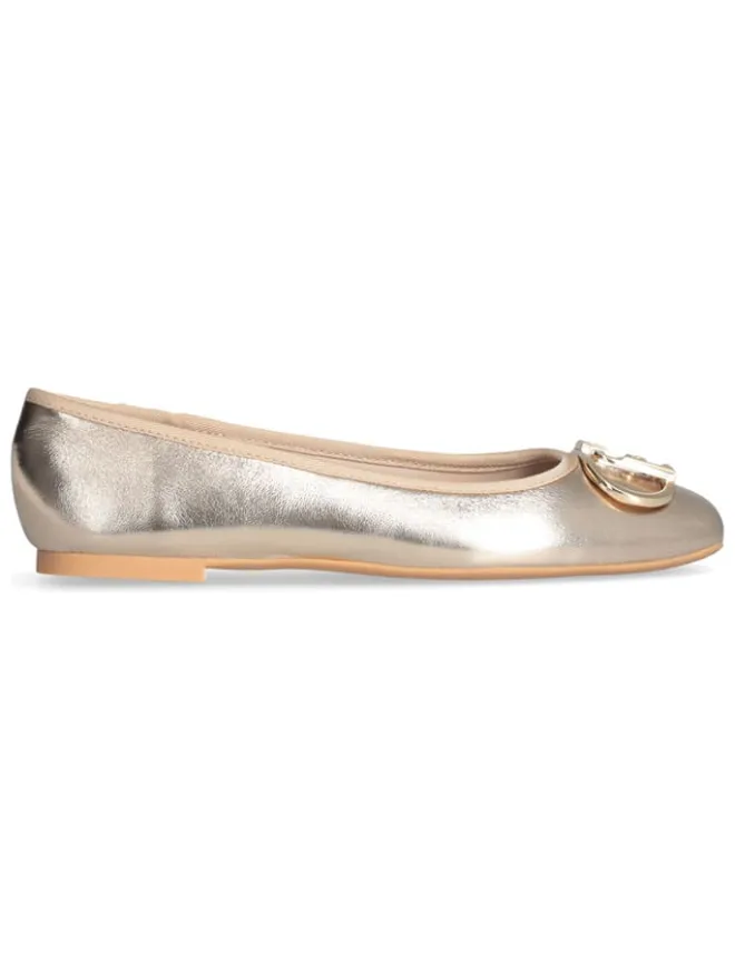 Leder-Ballerinas "Dafne" in Gold>Liu Jo Outlet