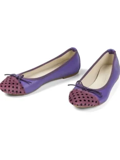 Leder-Ballerinas "Fabella" in Lila>Anna Morellini Outlet