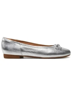 Clarks Ballerinas^Leder-Ballerinas "Fawna" in Silber