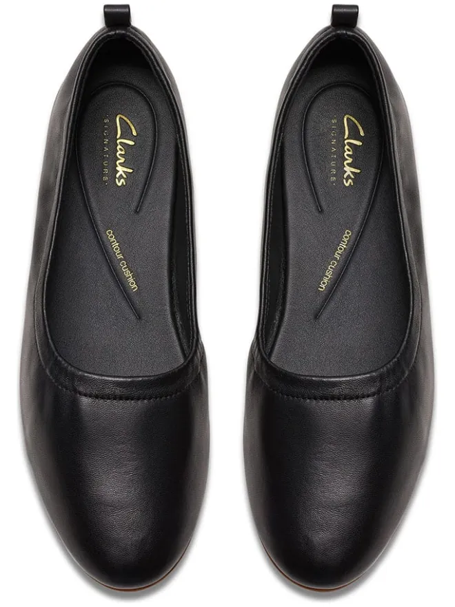 Leder-Ballerinas "Fawna" in Schwarz>Clarks Outlet