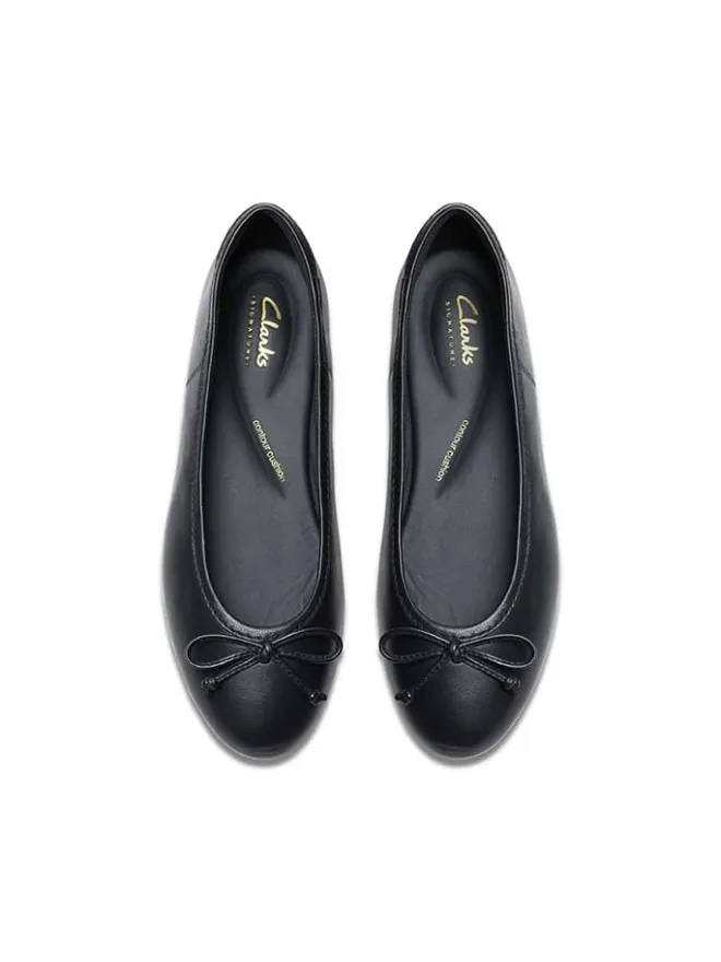 Leder-Ballerinas "Fawna" in Schwarz>Clarks