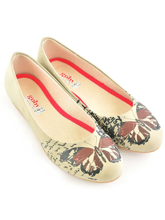 Goby Ballerinas^Leder-Ballerinas in Beige