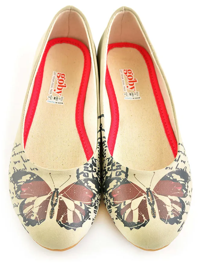 Goby Ballerinas^Leder-Ballerinas in Beige