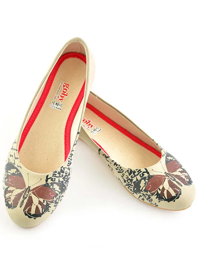 Goby Ballerinas^Leder-Ballerinas in Beige