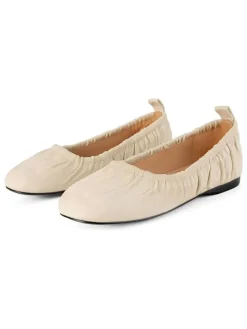 Leder-Ballerinas in Beige>loft37 Hot