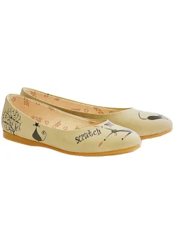 Leder-Ballerinas in Beige>Goby Sale