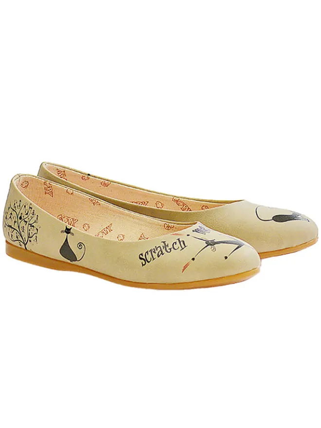 Leder-Ballerinas in Beige>Goby Sale