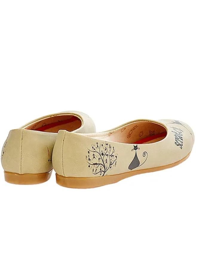 Leder-Ballerinas in Beige>Goby Sale