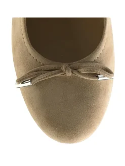 Leder-Ballerinas in Beige><noscript><img width=
