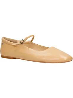 Leder-Ballerinas in Beige>Wojas Discount